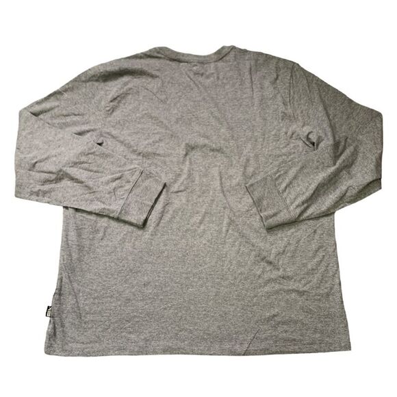 Heather Medium Grey - Eddie Bauer Men's Long Sleeve Crew Neck Cotton Classic Fit - Picture 2 of 3